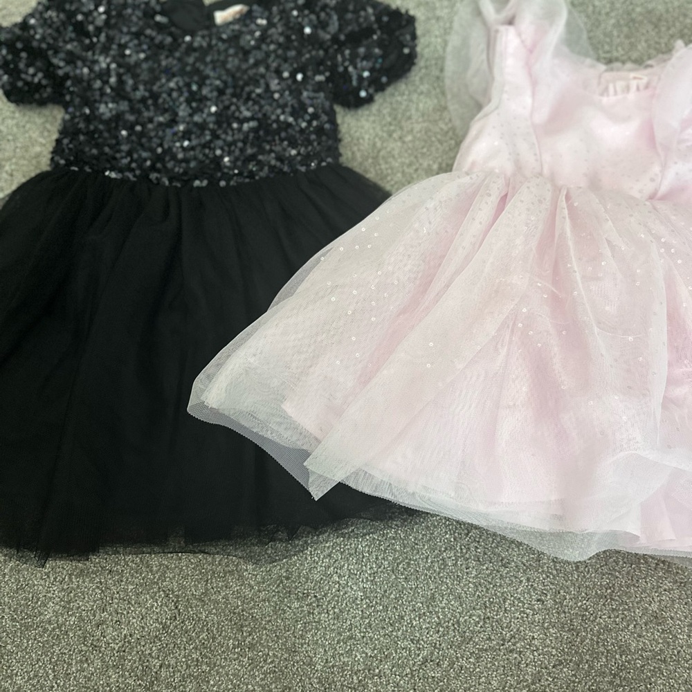 Black and Pink Sequin Dresses